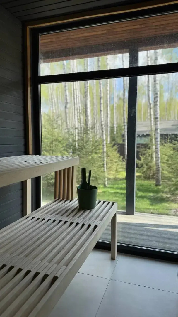 Частный Дом Панорамный В Лесу С Сауной И Чаном