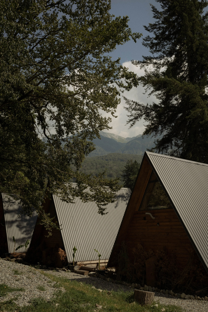 Частный дом Экосказка с видом на горы