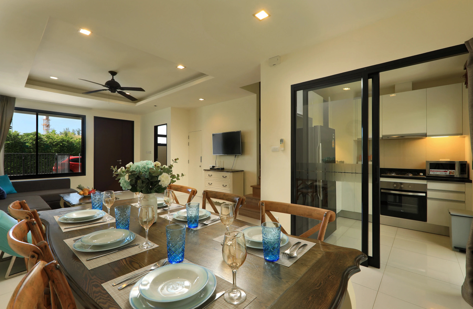 Частный Дом 3-комнатный таунхаус с рабочей зоной и парковкой 10 минут до пляжа Банг ТаоLP-65/131