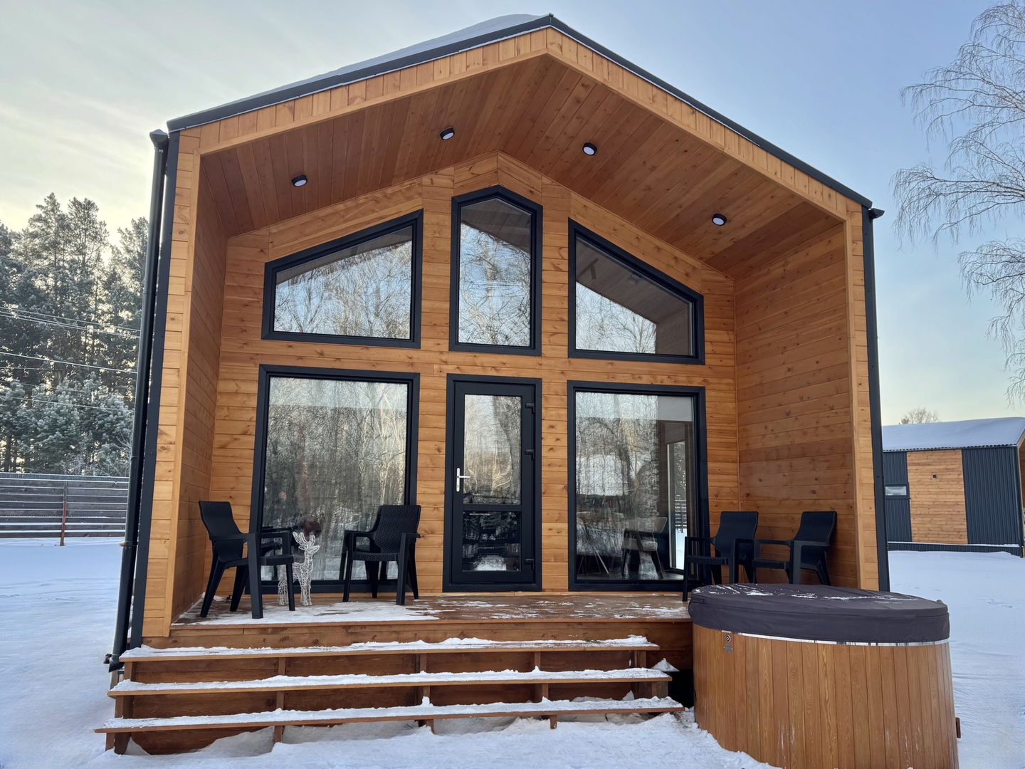 Гостевой дом Барн & Чан Современный дом с фурако в новом поселке