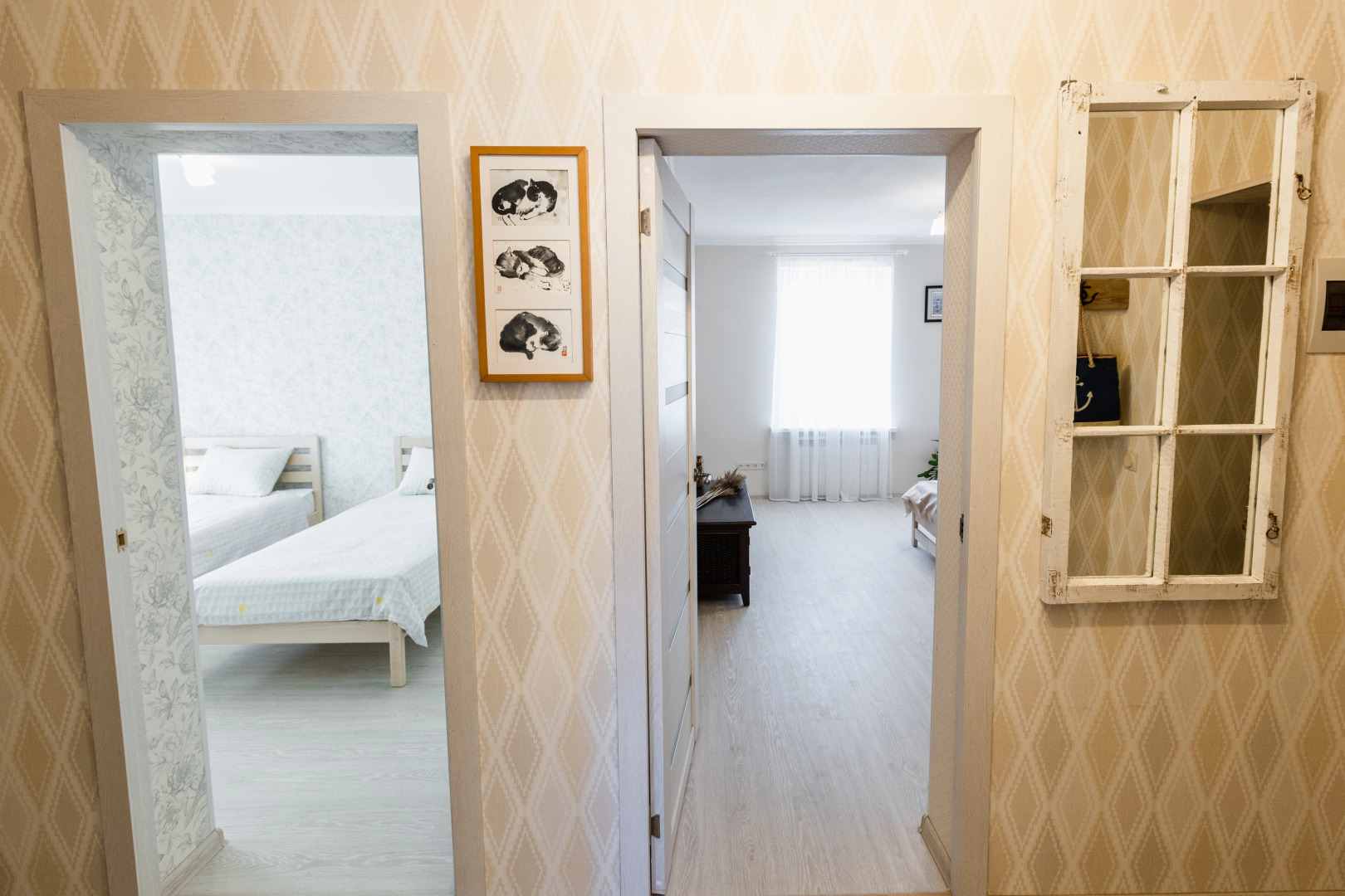 Апартаменты на пешеходной улице с 2-мя спальнями