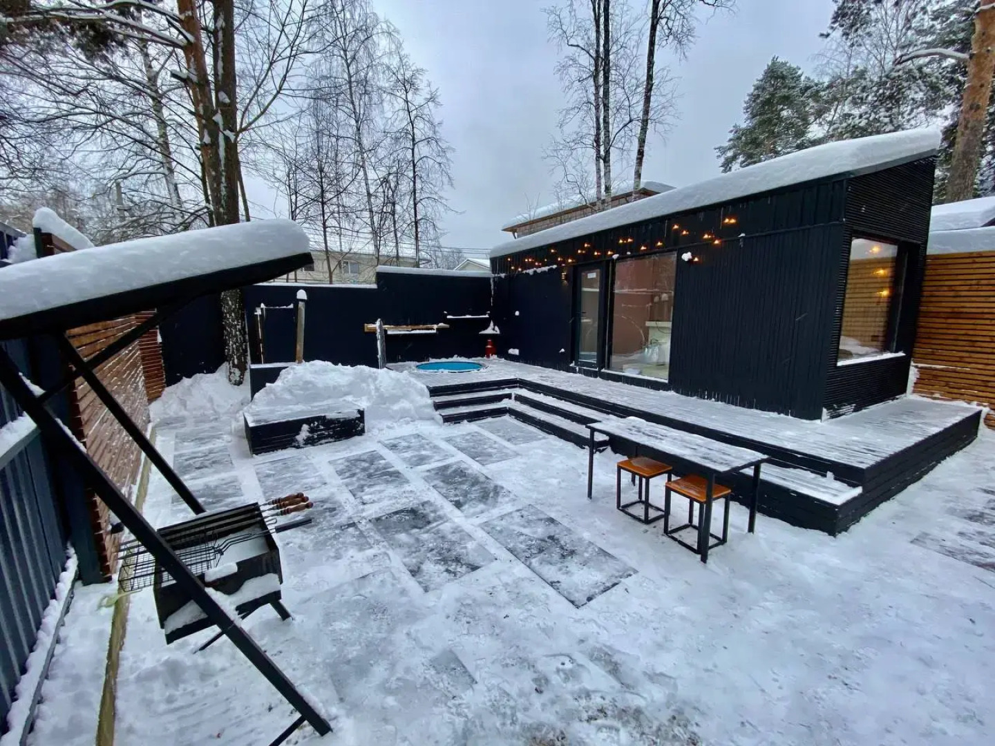 Частный дом Домик для Отдыха Вдвоем, с Сауной, Купелью, Мангалом и дизайнерской территорией