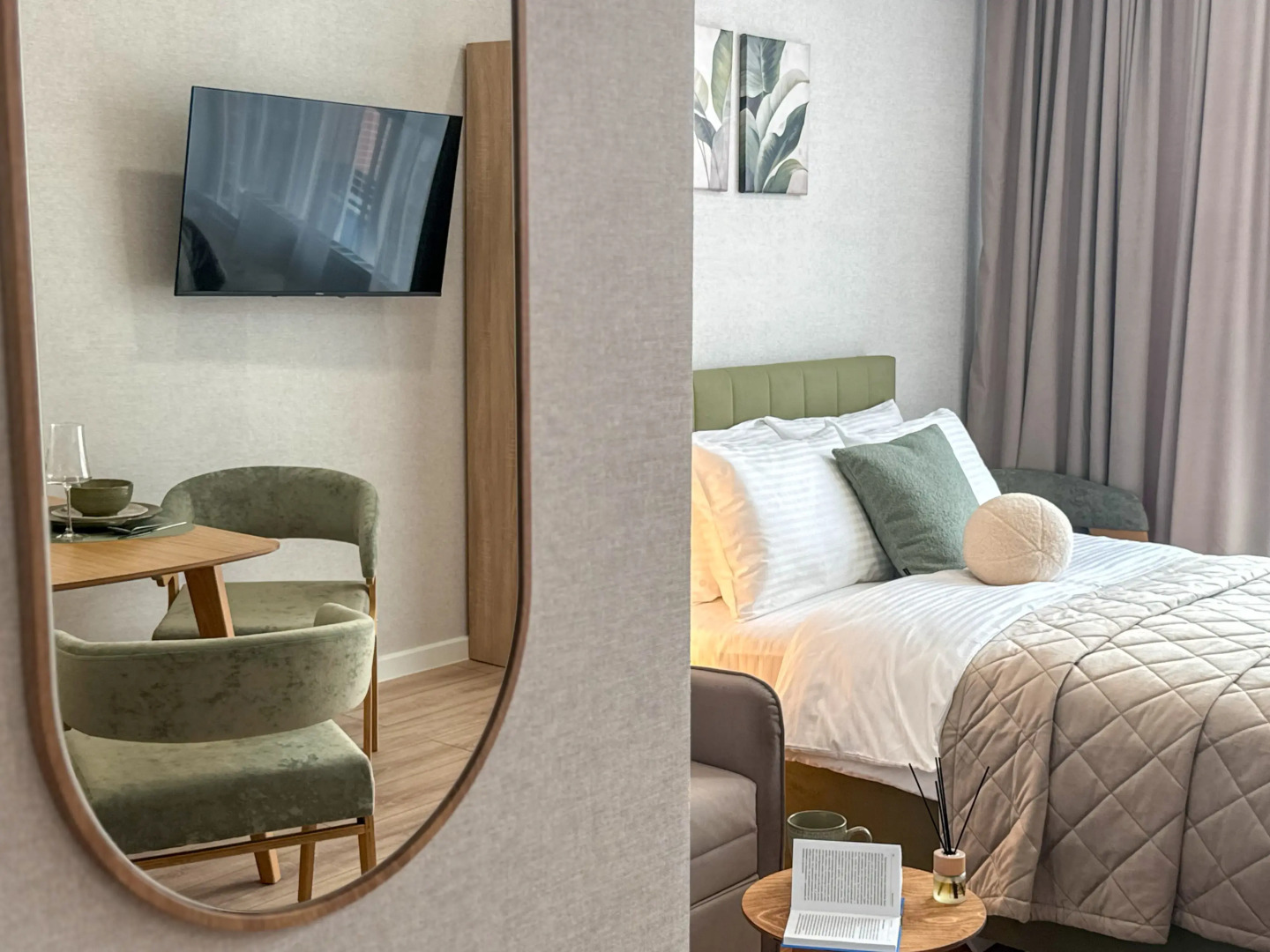 Квартира Грин-стильная дизайнерская в ЖК Самолет