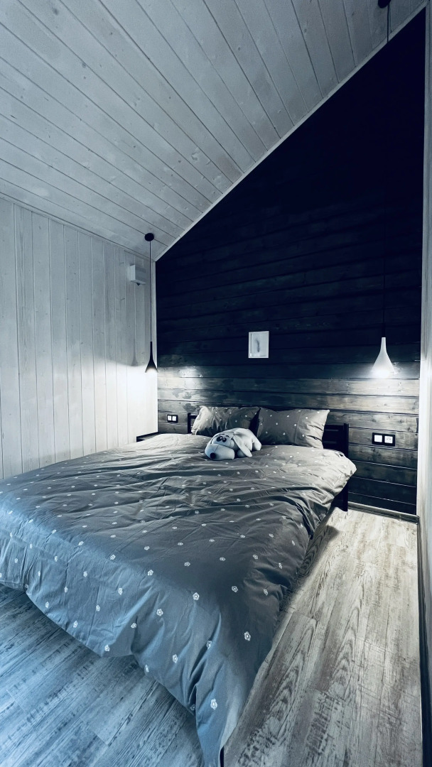 Шале Дом БарнХаус с Купелью в Городе Тула с Видом на Озеро