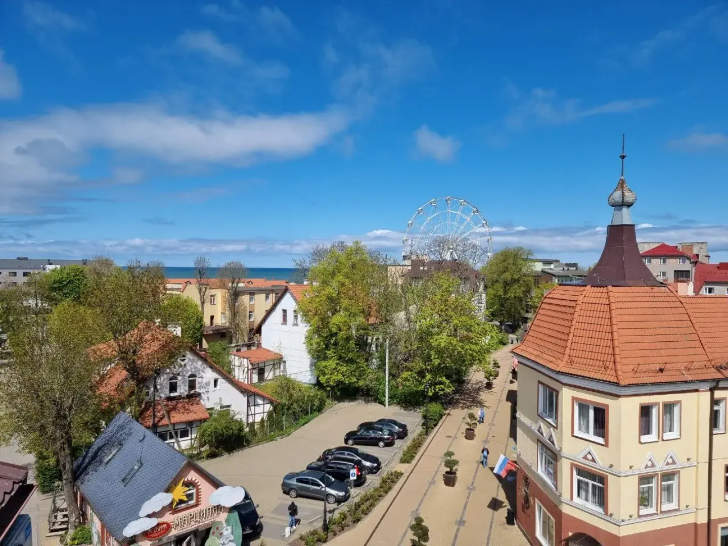 Апартаменты Двухуровневая Квартира с Видом на Море