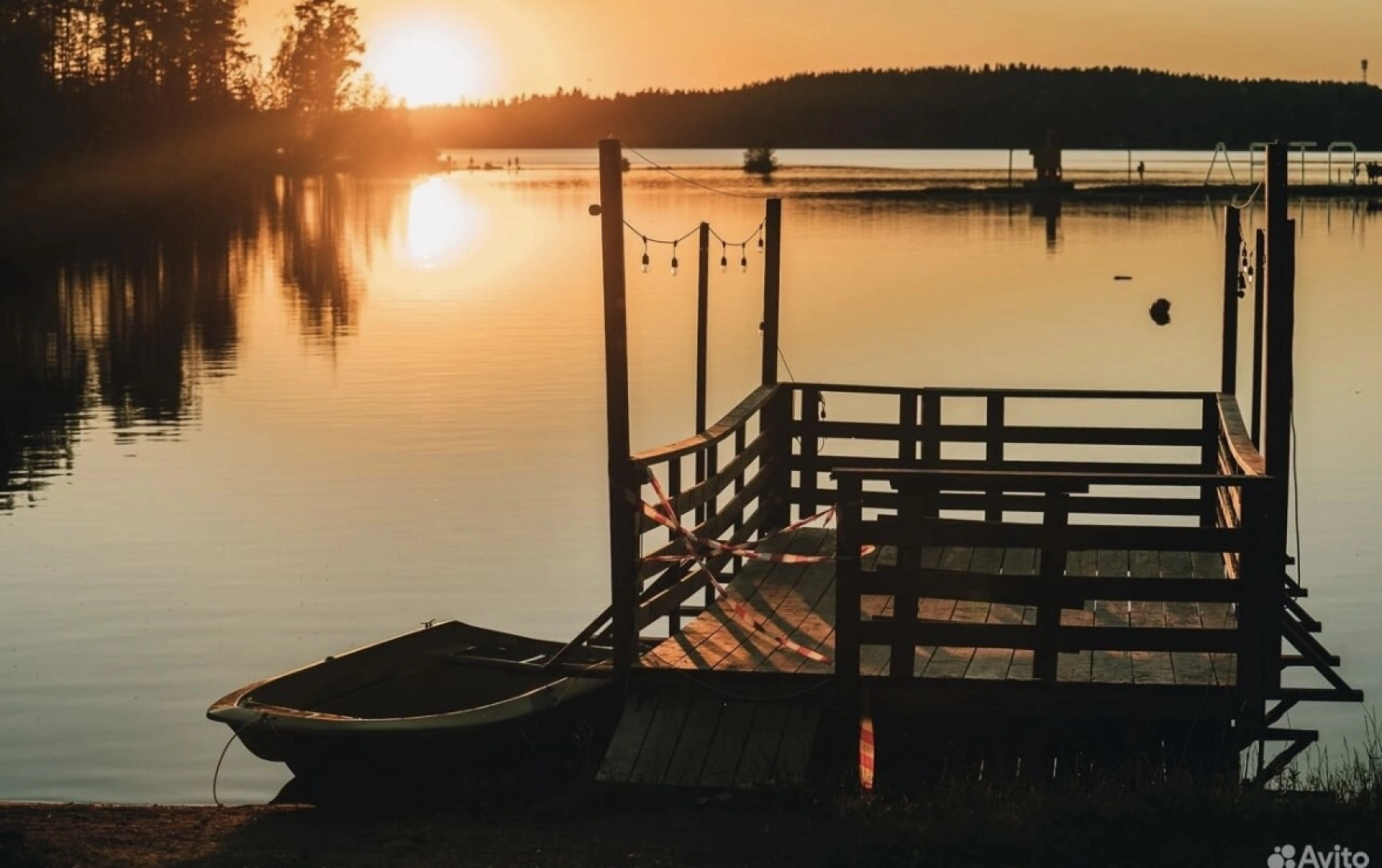 Апартаменты с сауной на озере Красавица