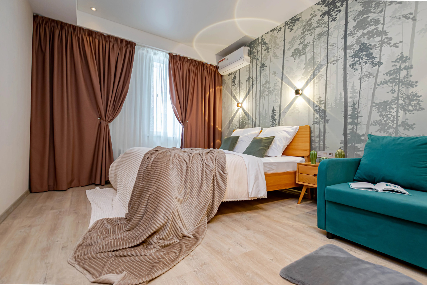 Квартира Cosmos Apart Двухкомнатная Уютная Квартира с Балконом