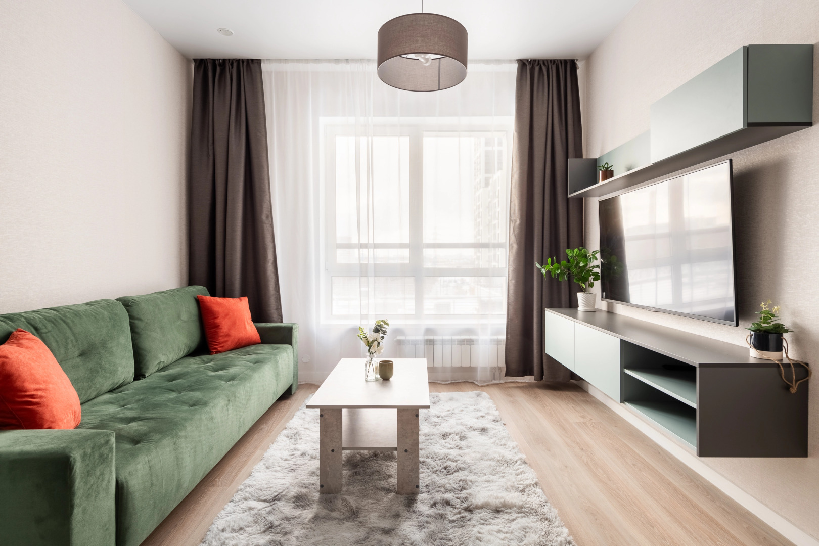 Квартира Евродвушка в природных тонах