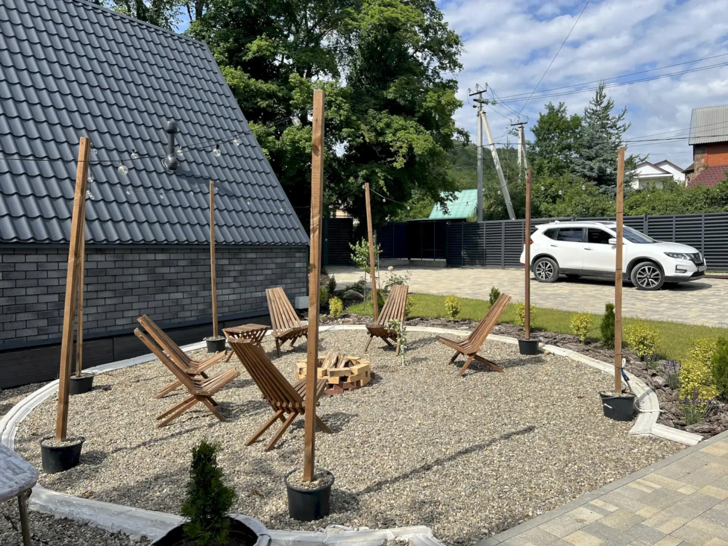 Частный дом 450 А-фрейм Лимон с тёплым бассейном и баней