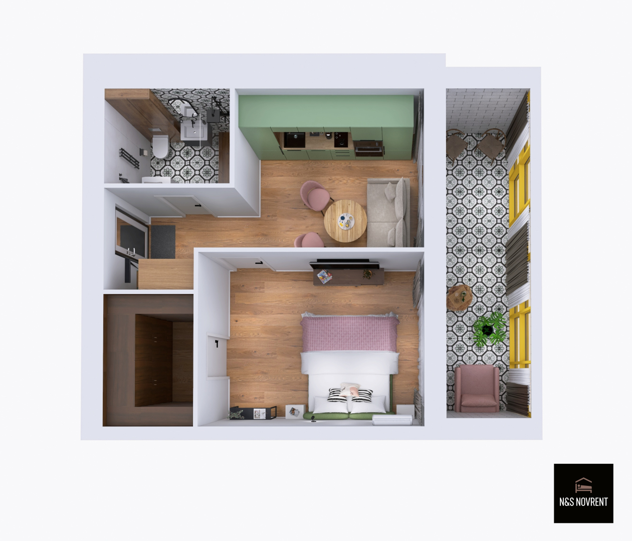 Квартира Новая евродвушка на четверых в современном районе Великого Новгорода