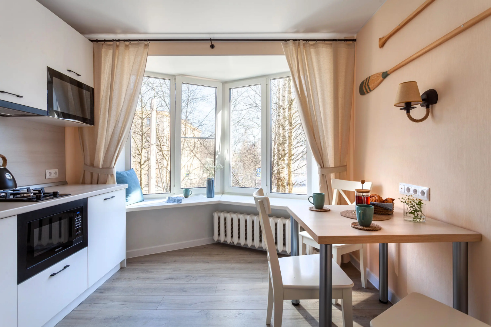 Апартаменты Prudius Apart в центре Кронштадта с панорамными окнами