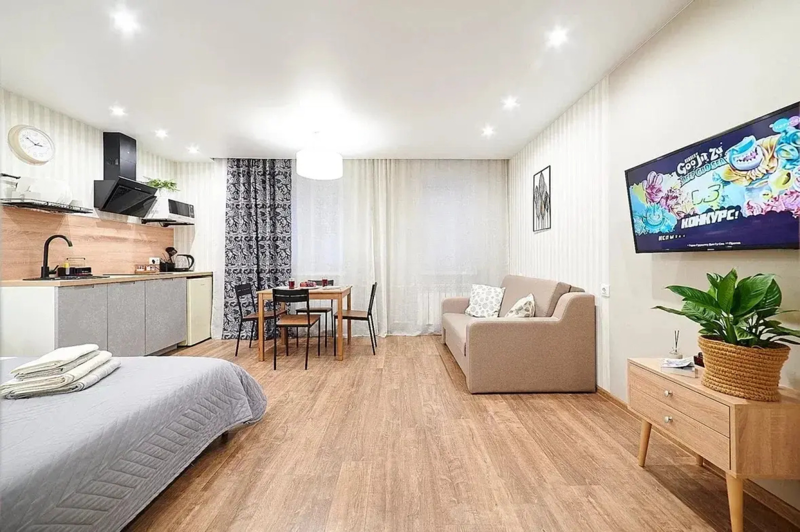 Квартира Студия Стильная в Центре у 2 Вокзалов