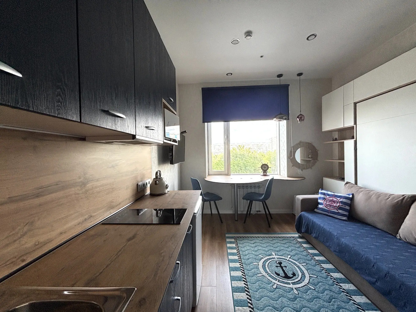 Апартаменты Двухместная студия с кухней Волна