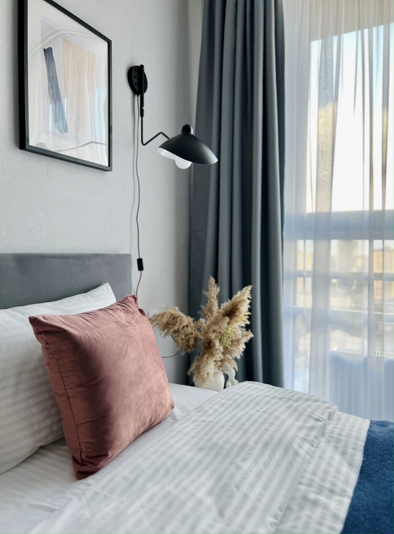 Апартаменты Fox Homes Светлая 1к квартира с видом на город