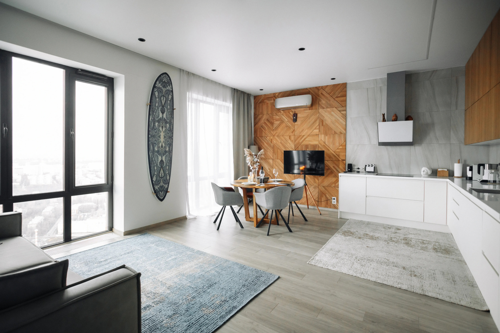 Апартаменты Lalapart Skyfall с панорамным видом с 46 этажа небоскреба Савеловский Сити