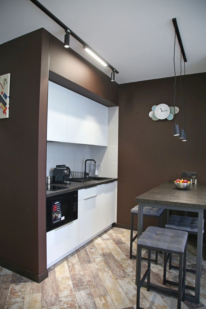 Апартаменты Малевич - мята, лаванда и горький шоколад в интерьере