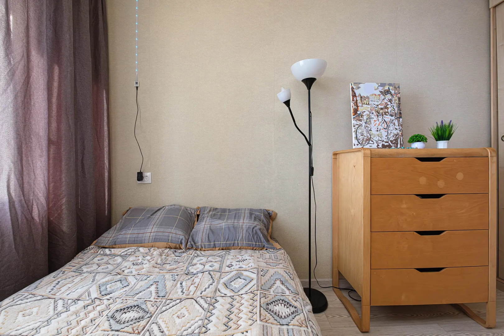 Апартаменты Уютная 2-к. квартира, 45 м², 3 кровати