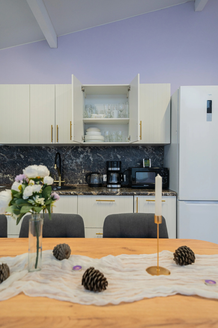 Частный дом Вилла Лаванда с камином у озера