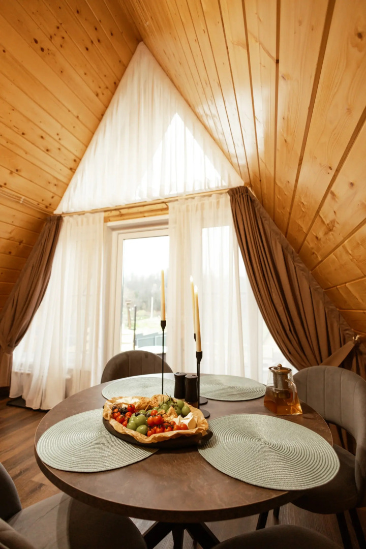 Частный дом A-frame Терракот из дерева 4х местный Ривер Хаус