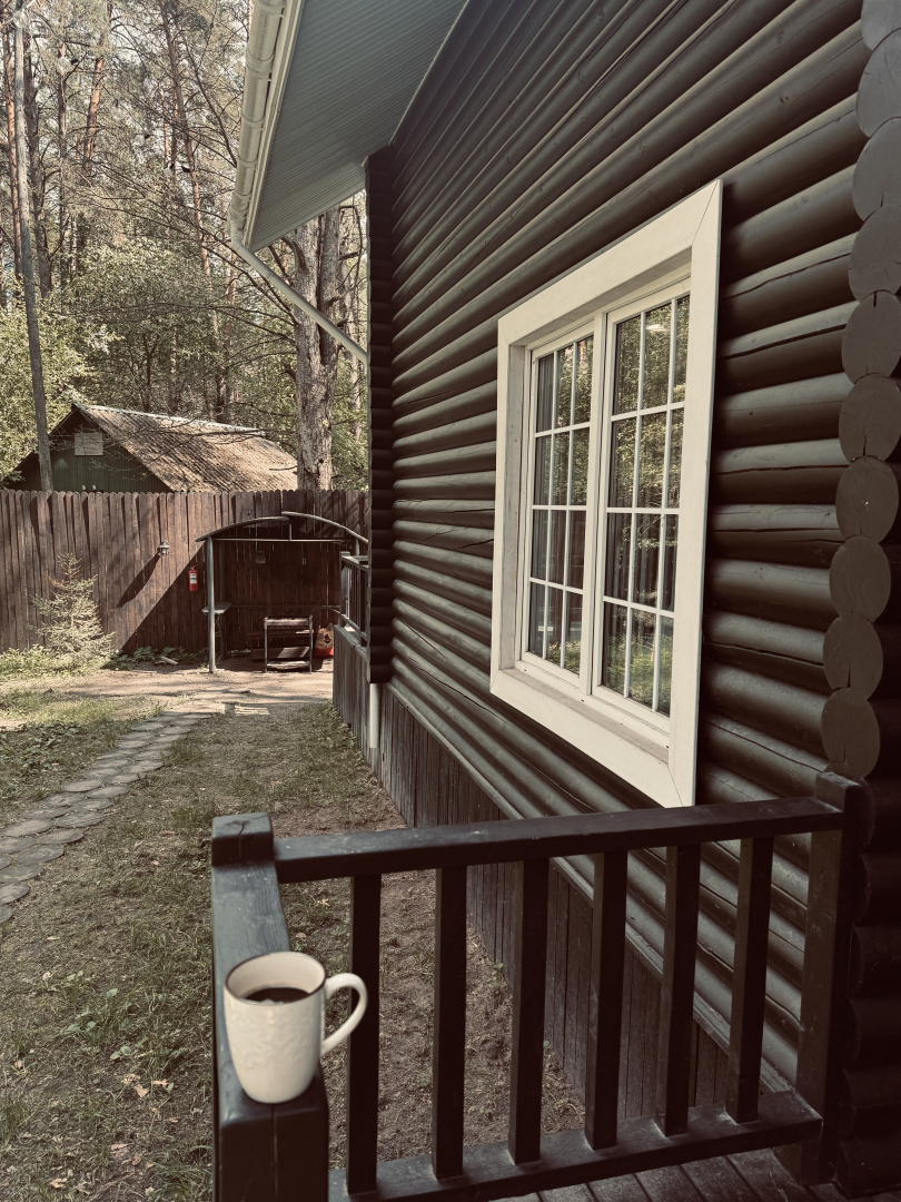 Частный Дом Бревенчатый Дом в Соснах