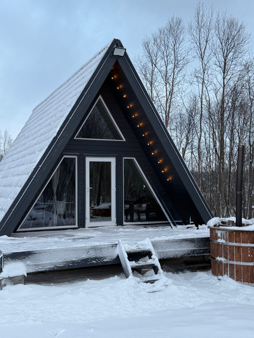 Частный дом A-Frame в лесу в 6 км от Мурманска