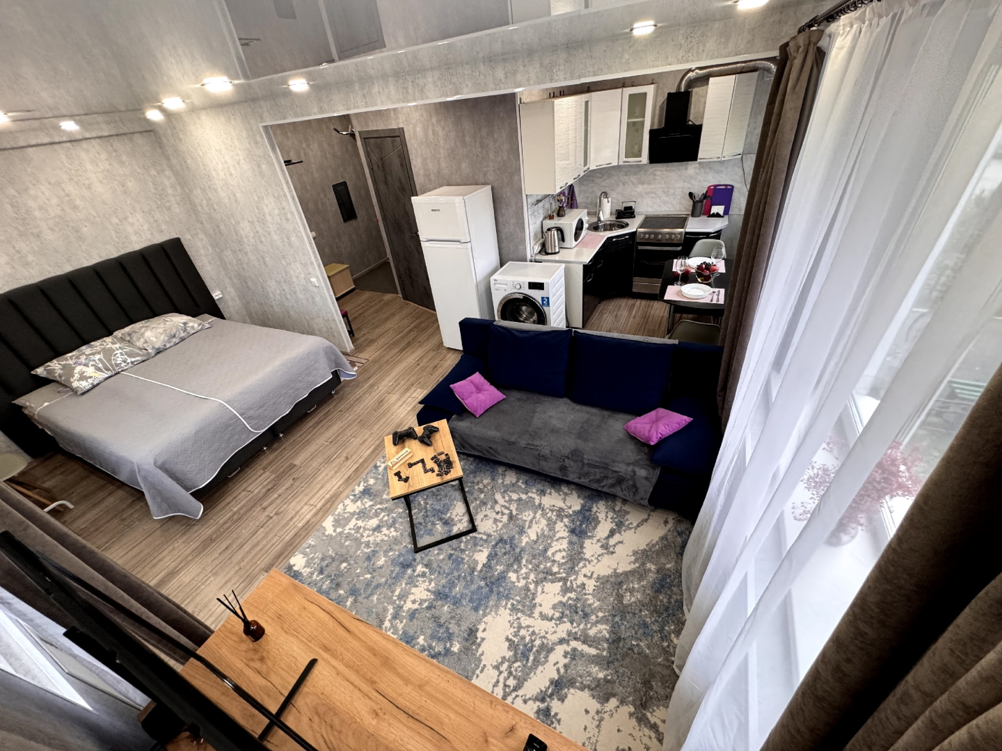 Квартира Аврора северное сияние за окном