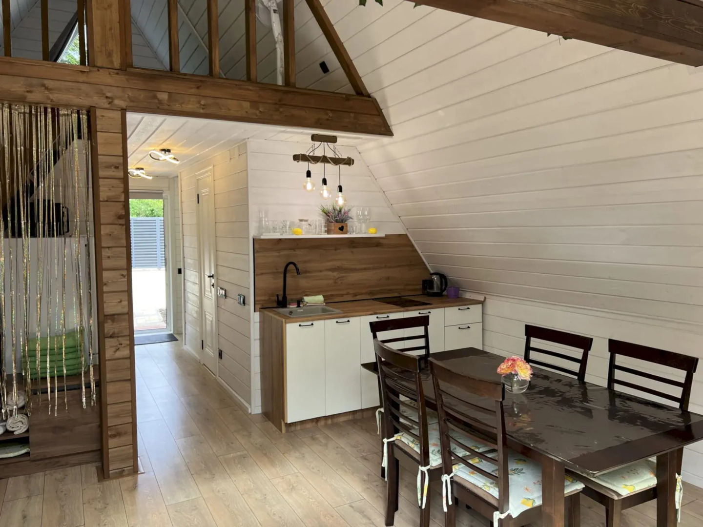 Частный Дом 451 А Фрейм Мята с Тёплым Бассейном и Баней