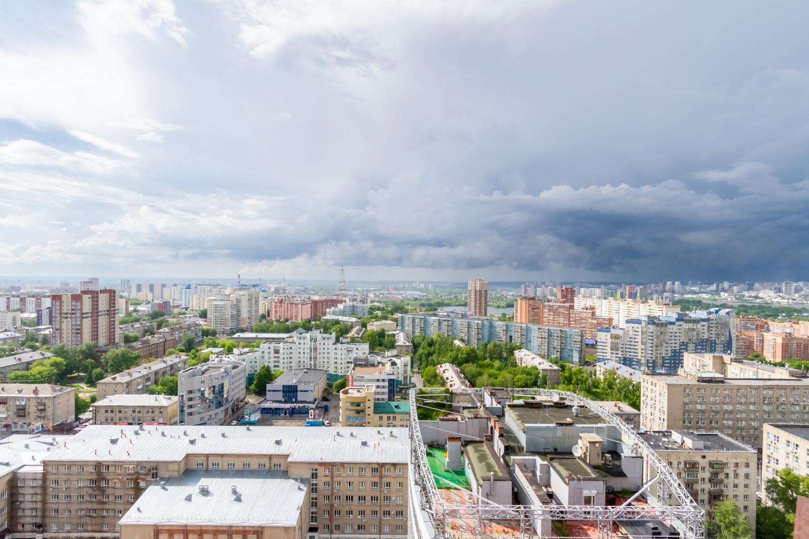 Апартаменты с видом на город с высоты птичьего полёта