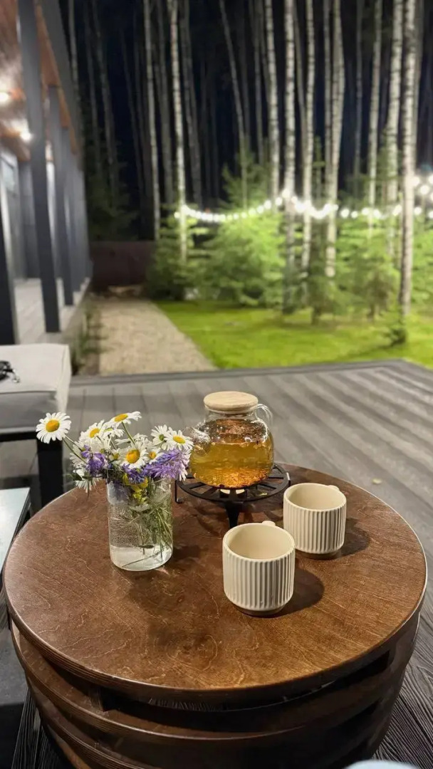 Частный Дом Панорамный В Лесу С Сауной И Чаном