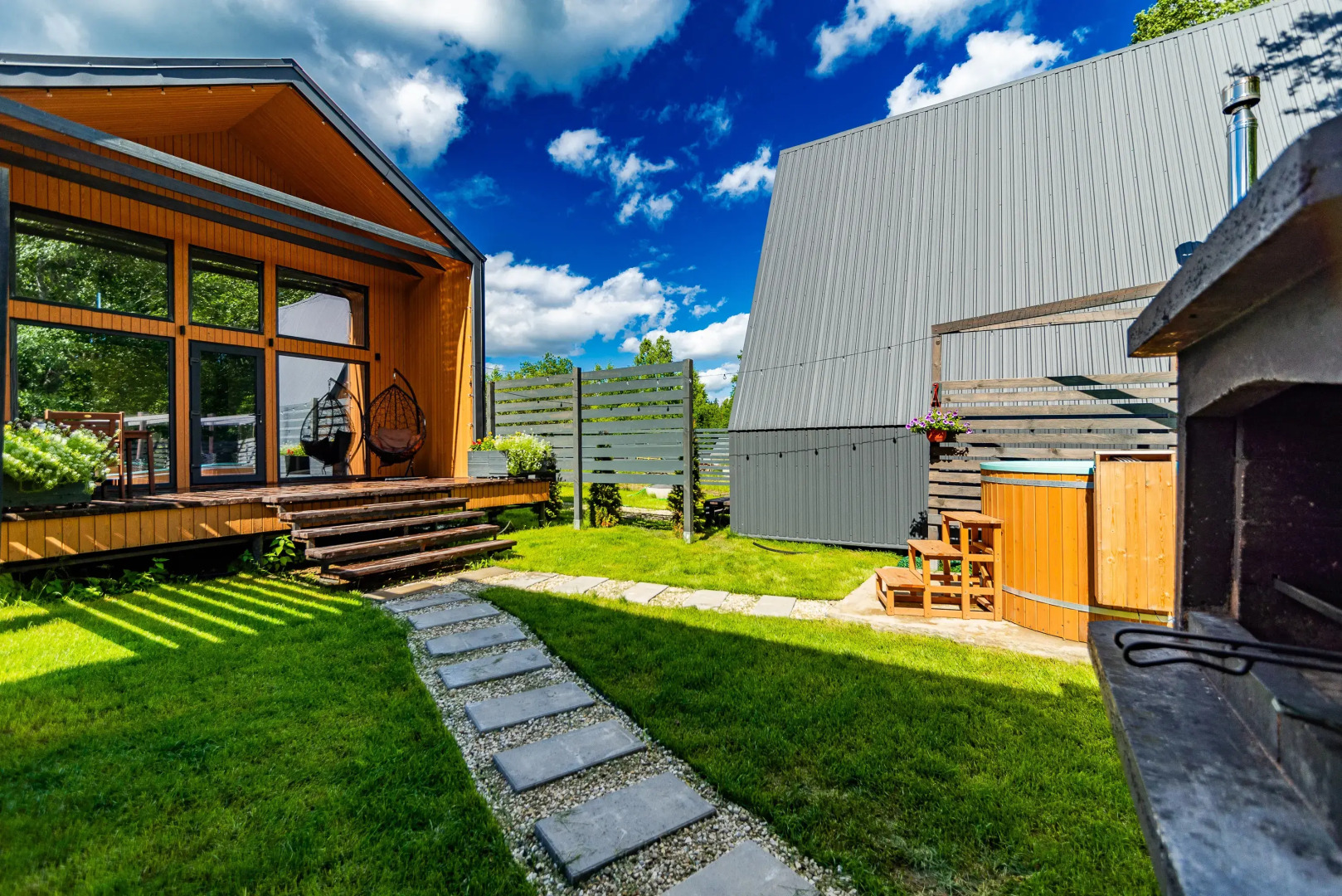 Частный Дом Барнхаус №1 с дровяной баней и горячей купелью, на 7 госте