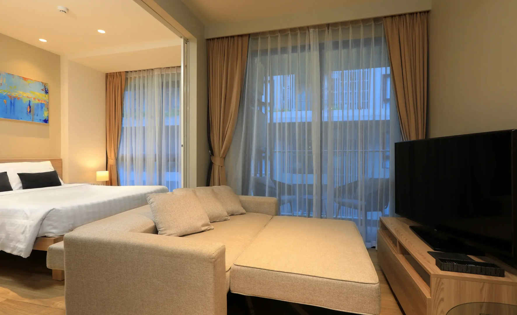 Апартаменты 1-комнатные с бассейном 700 метров до пляжа Банг Тао DMD-2403