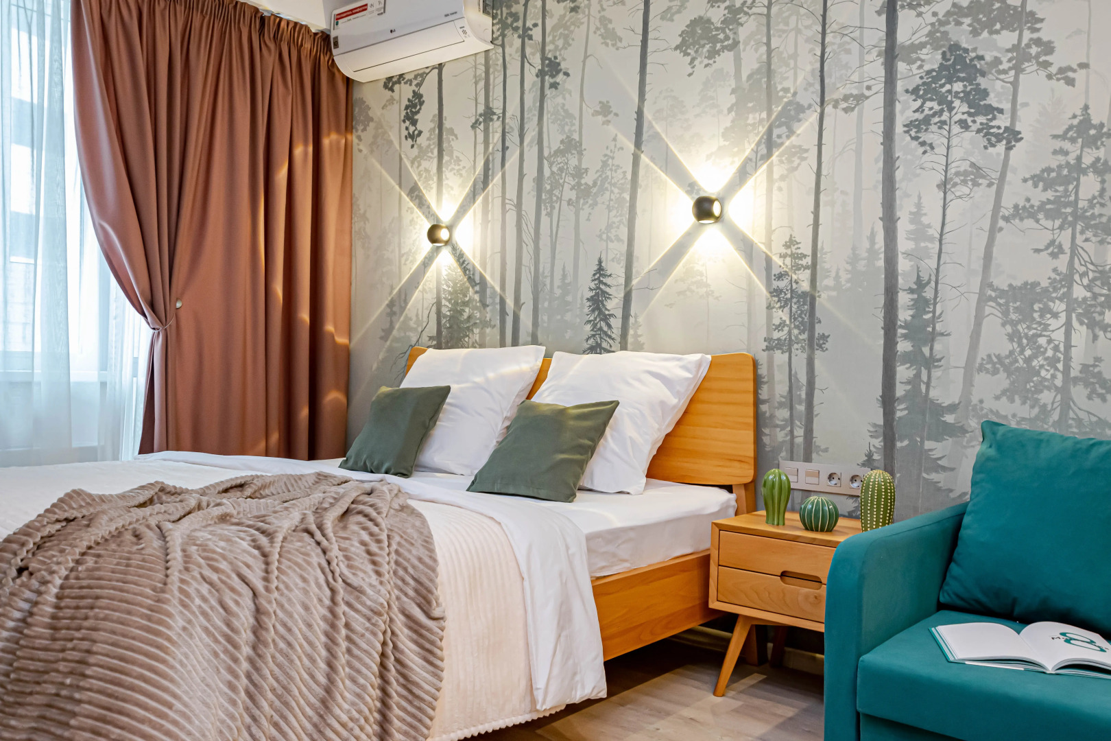 Квартира Cosmos Apart Двухкомнатная Уютная Квартира с Балконом