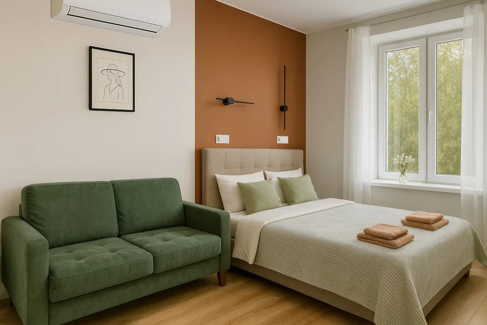 Комфортные апартаменты на 4х с кондиционером в ЖК Премиум класса в Адмиралтейском районе рядом с метро