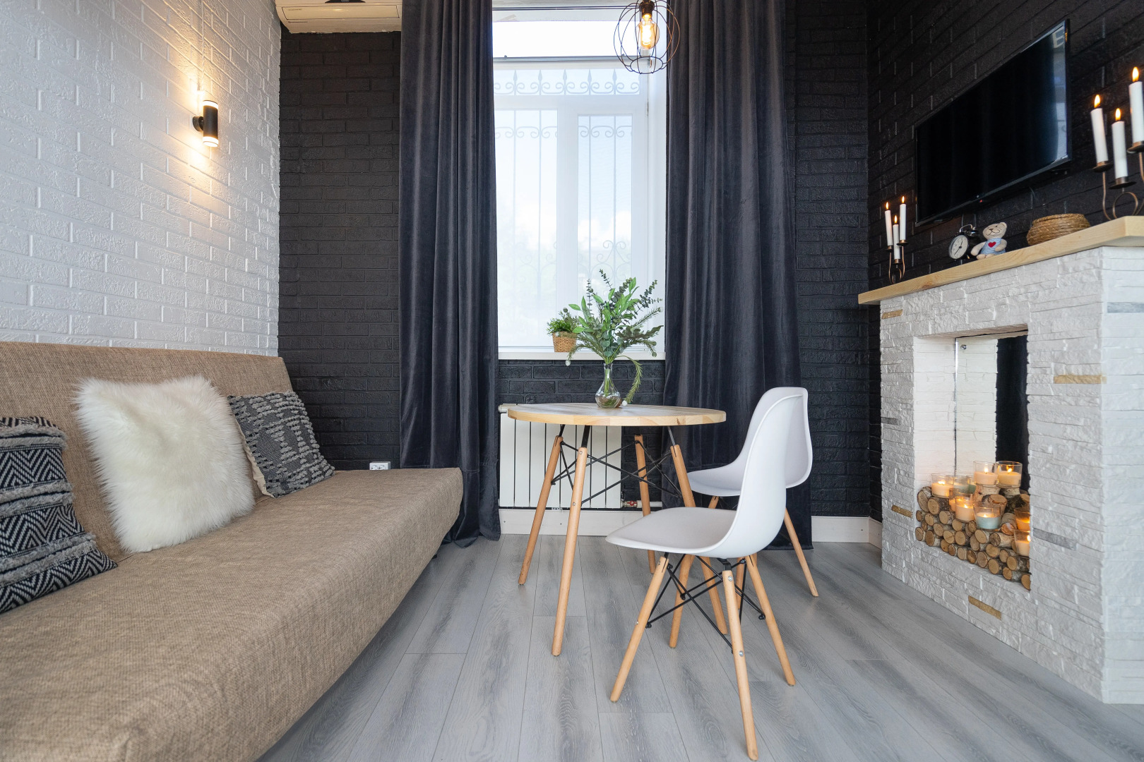 Квартира с Сауной, Камином и Кондиционером Лофт Центр Кремль Казань