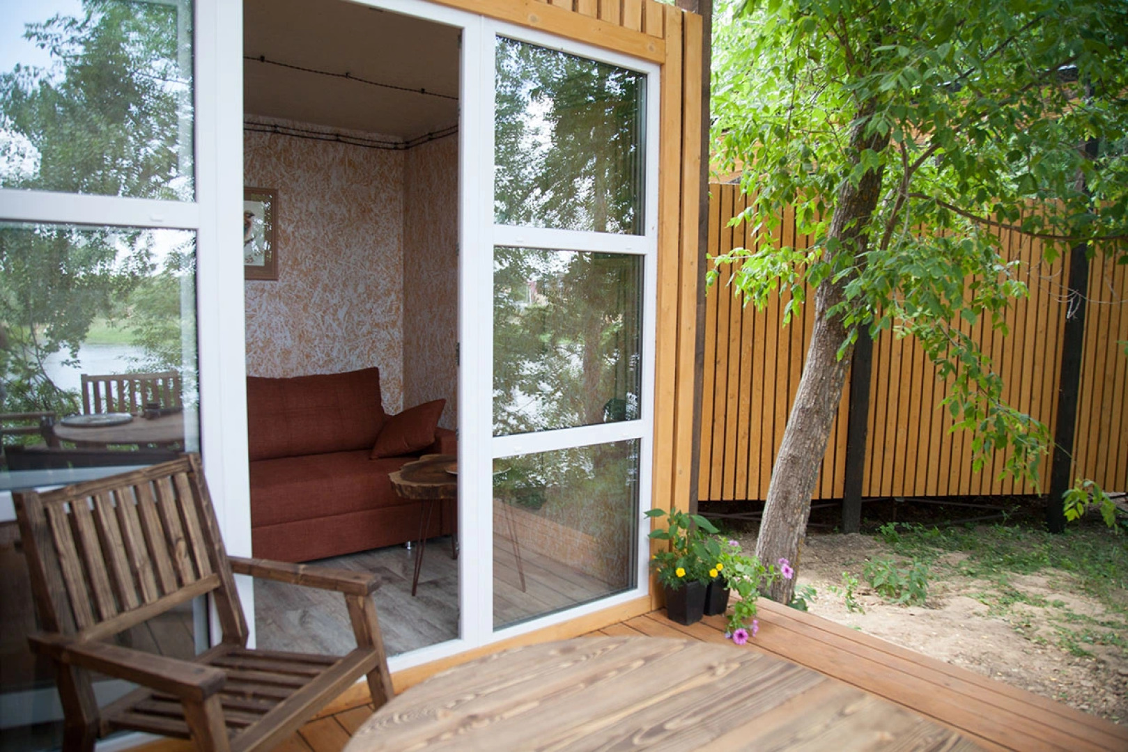 Глэмпинг Лес Река