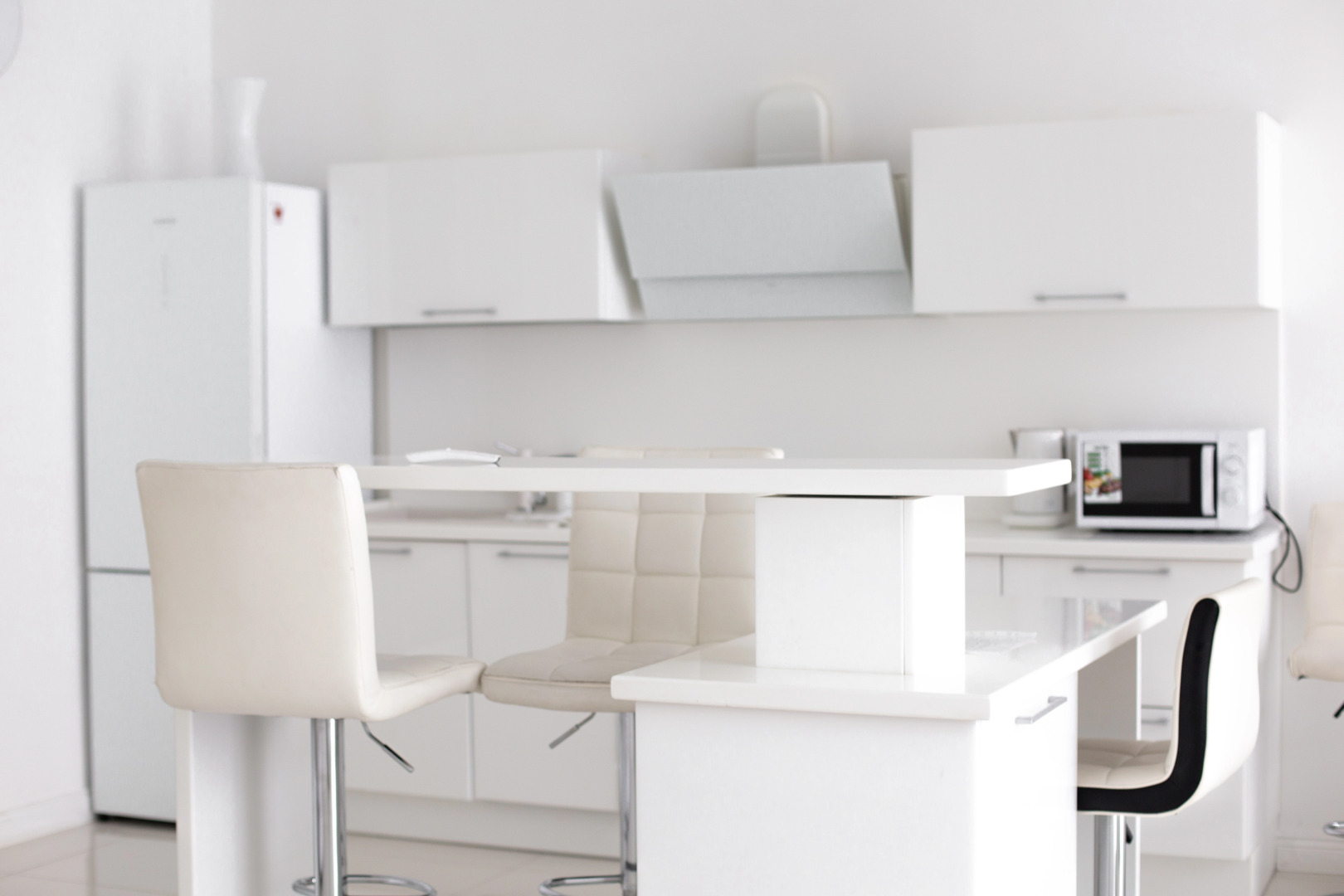 Апартаменты Белая Романтическая Студия с Панорамным Видом