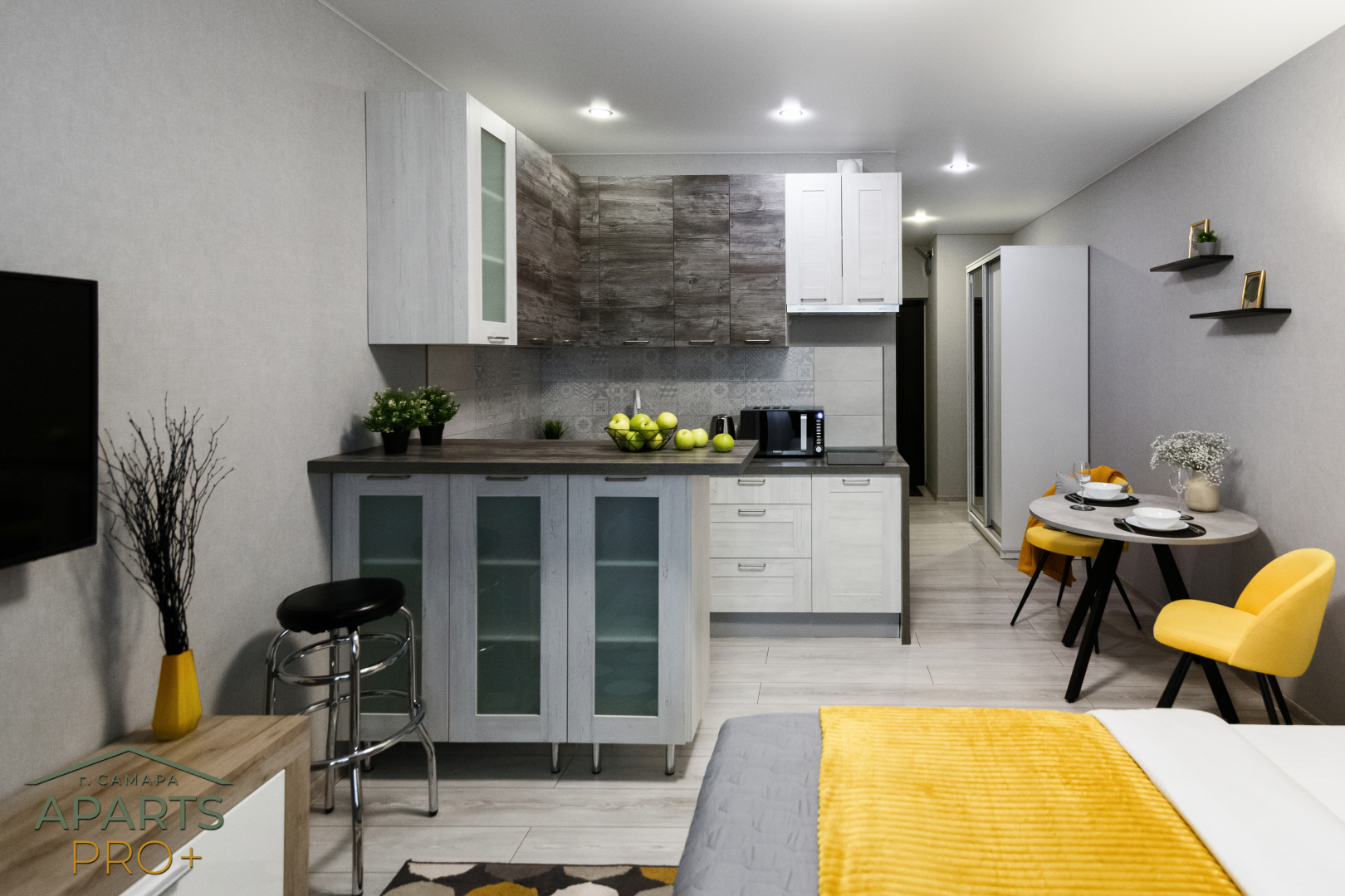 Квартира Aparts Pro Видовая студия с панорамным балконом в ЖК Арго на 22 этаже