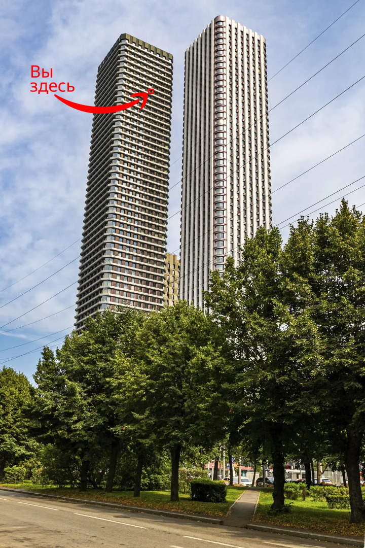 Квартира Бизнес Класс на 52 Этаже с Потрясающим Видом на Москву