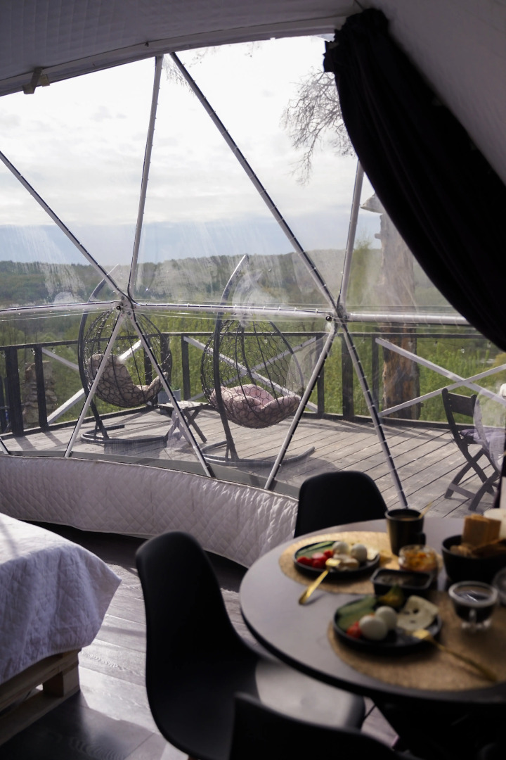 Глэмпинг Глэмпгеокупол "Домик на Оке" Таруса