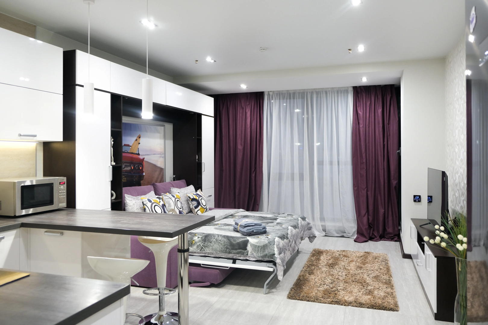 Квартира с видом на Москоу-Сити на Ходынском бульваре