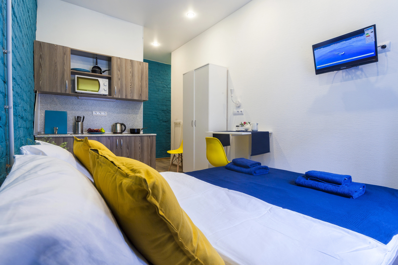 Апартаменты MyRoom у Авроры с кроватью King-size с бесконтактным заездом