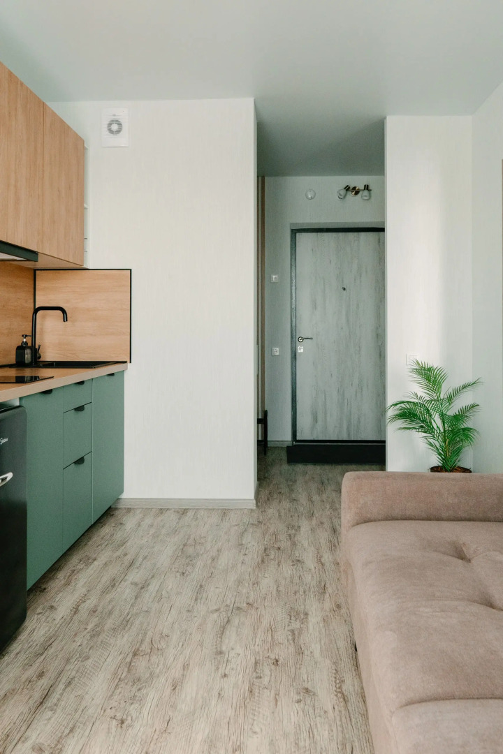 Квартира с Современным Дизайном Студия + Спальня