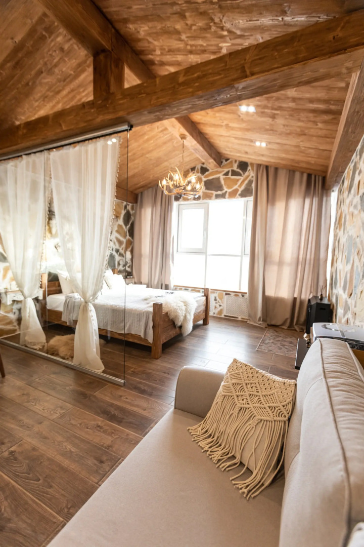 Апартаменты Атмосфера Шале с Видом на весь Город