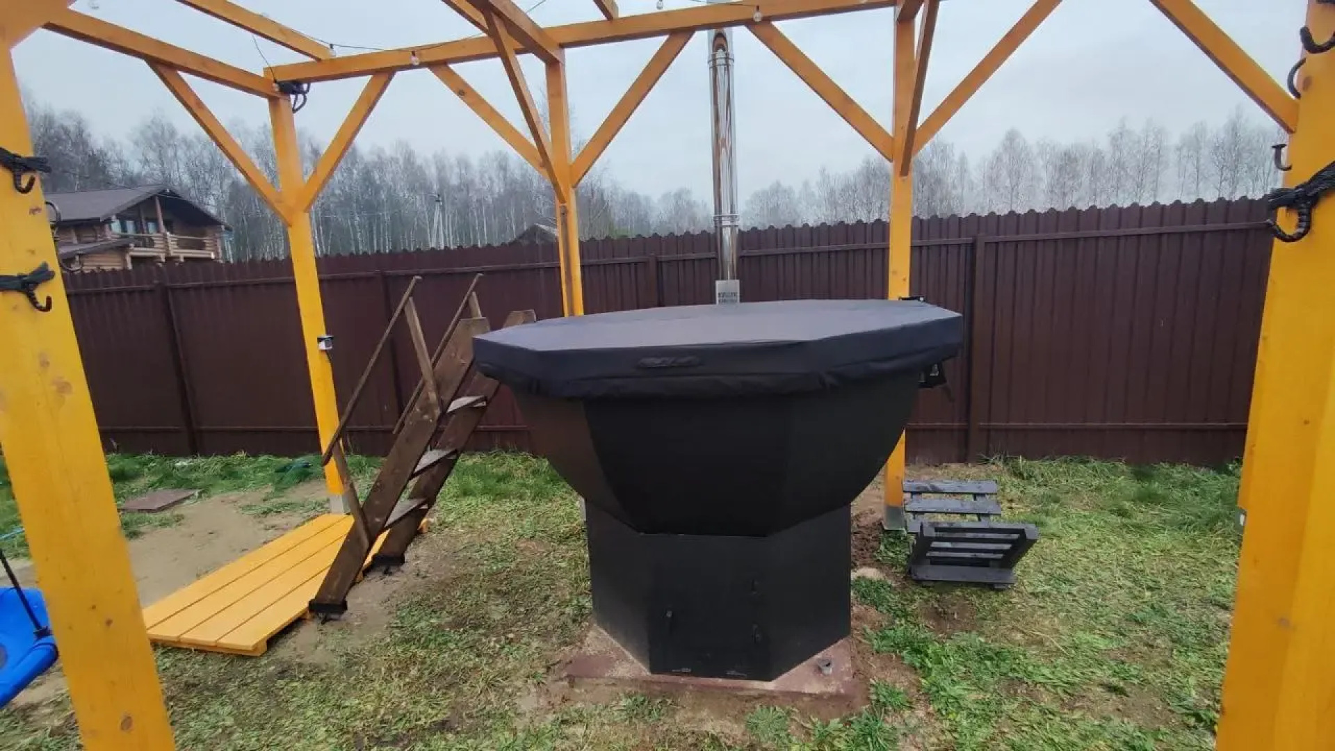 Частный Дом А-фрейм с банным чаном