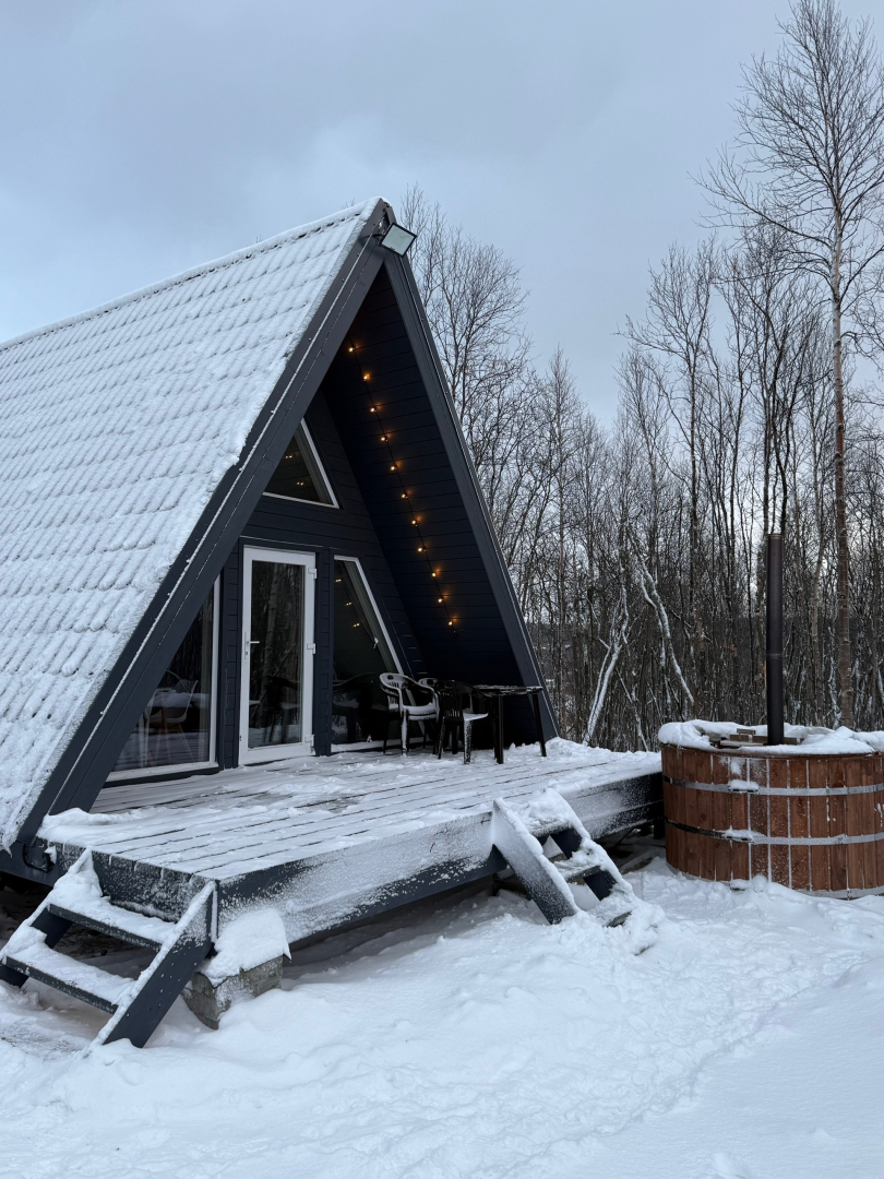 Частный дом A-Frame в лесу в 6 км от Мурманска