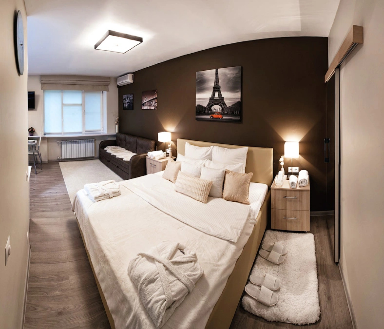 Апартаменты Тихая студия 36кв.м,рядом станция подземного трамвая и большой ТЦ