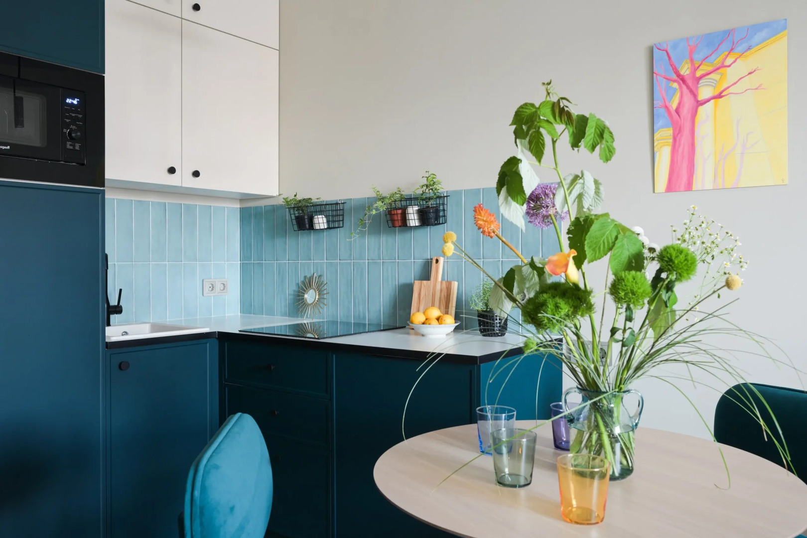 Квартира с бирюзовым настроением