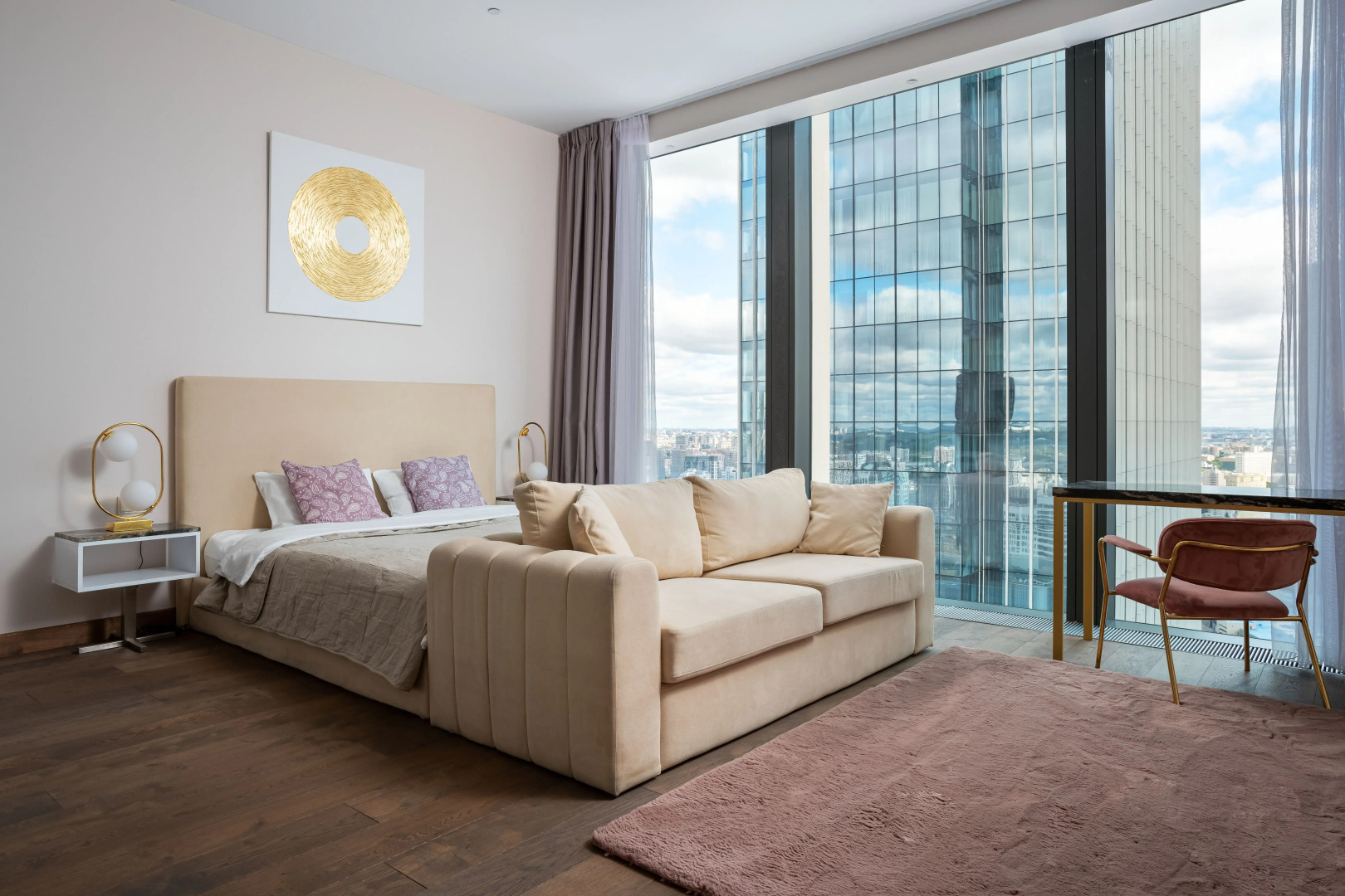 Апартаменты Sky City Moscow LUX Студия с большим окном с видом на все башни и город!