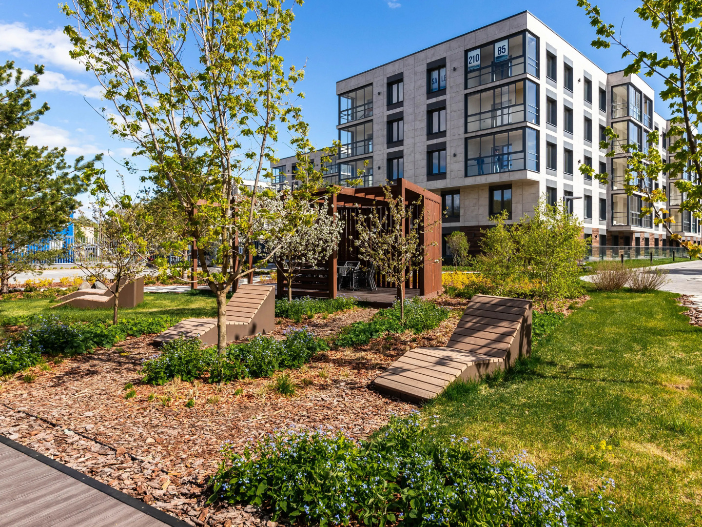 Апартаменты Hvoja в комплексе с бассейном на берегу Финского залива