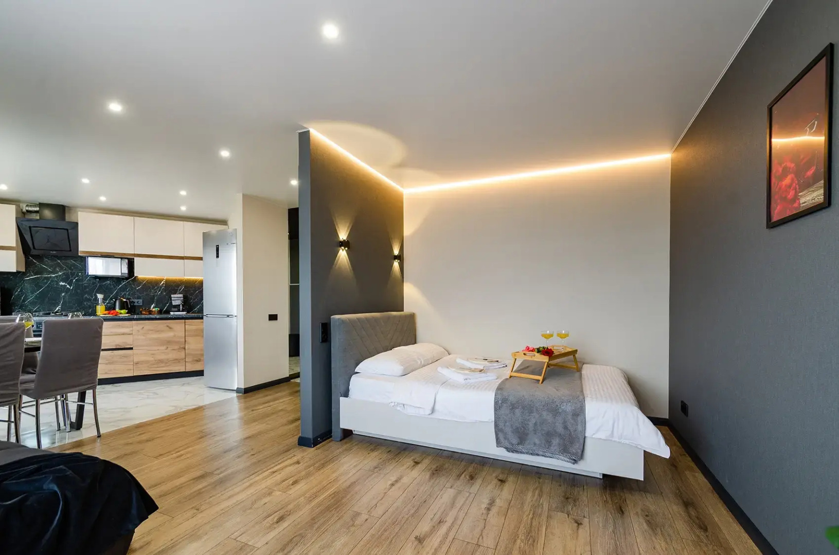 Квартира Изящная 1 комнатная с видом на Волгу